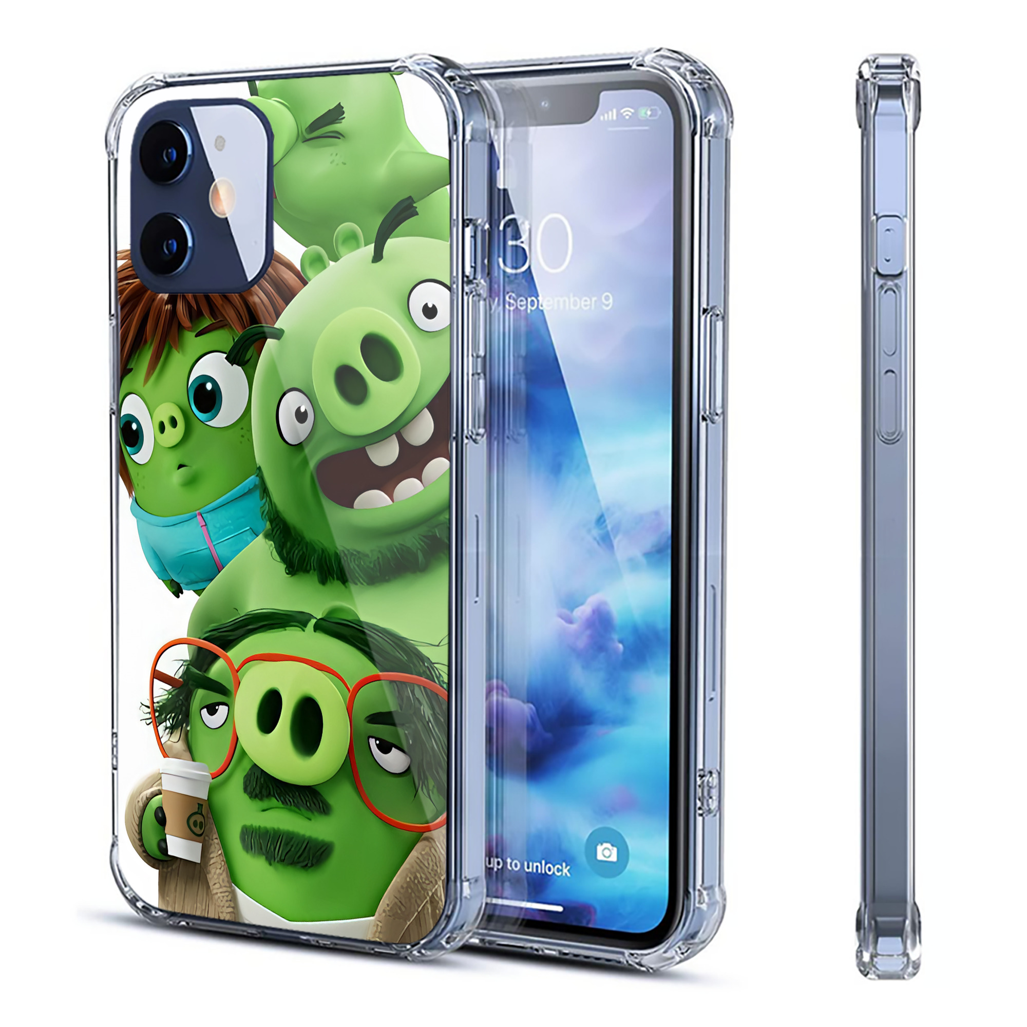 （画像用） Angry Birds アングリーバード 【iPhone 12シリーズ対応】透明スマホケース（クリアソフトケース）